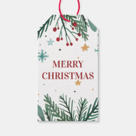 Etiqueta Para Presente Feliz Natal, Sucursais de Árvore de Natal, Estrela