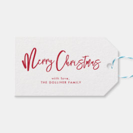 Etiqueta Para Presente Feliz Natal | Tipografia Vermelha