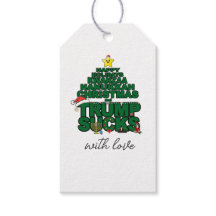 Feliz Natal Trump Suja etiqueta de presente