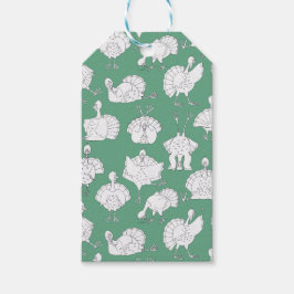 Etiqueta Para Presente Feliz Natal Turkeys
