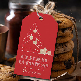 Etiqueta Para Presente Feliz Natal Vermelho