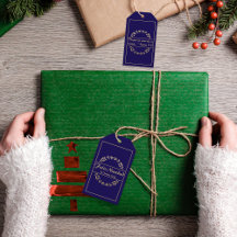 Feliz Navidad Natal Azul e Ouro Isaiah 9:6