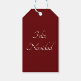 Etiqueta Para Presente Feliz Navidad Natal Vermelho Festivo