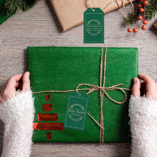 Etiqueta Para Presente Feliz Navidad Ouro White Isaiah 9:6