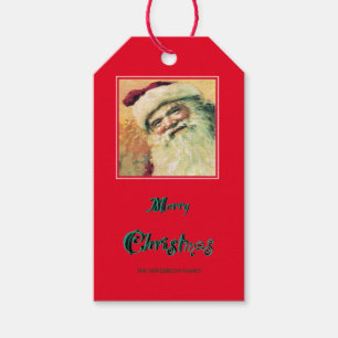 Etiqueta Para Presente Feliz Papai noel Feliz Natal Vermelho