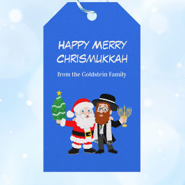 Etiqueta Para Presente Feliz Papais noeis de Chrismukkah Encontram o Part