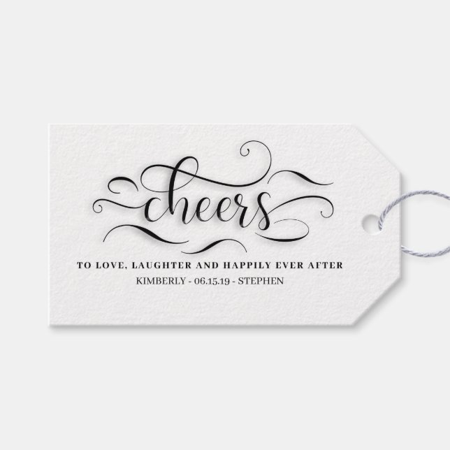 Etiqueta Para Presente Feliz para Sempre Após o Casamento (Frente (horizontal))