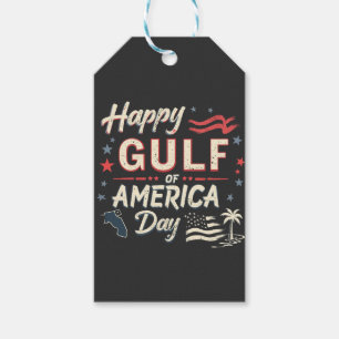 Etiqueta Para Presente Feliz Patriótico Funny do Golfo da América