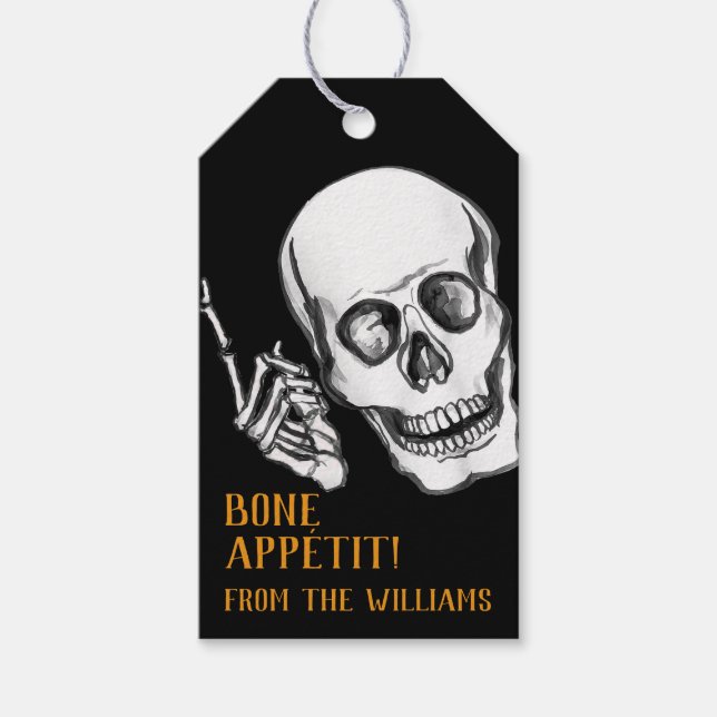 Etiqueta Para Presente Feliz piada de Halloween (Frente)