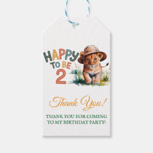 Etiqueta Para Presente Feliz Por Ser Festa de aniversário De 2 Lion Cub