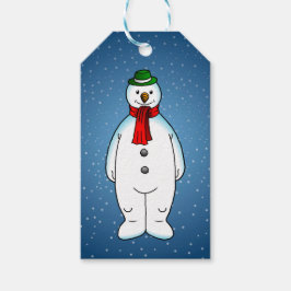 Etiqueta Para Presente Feliz Snowman