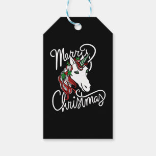 Etiqueta Para Presente feliz unicórnio de natal