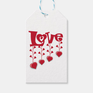ETIQUETA PARA PRESENTE FELIZ VALENTINE DAY 2024 AMO O CORAÇÃO VERMELHO