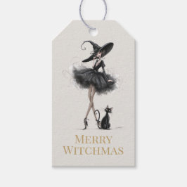Etiqueta Para Presente Feliz Witchmas – Etiqueta de Presente de Bruxa Gót