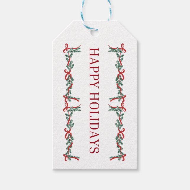 Etiqueta Para Presente Felizes feriados (Frente)