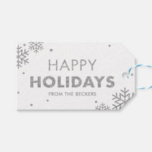 Etiqueta Para Presente Felizes Feriados Este É O Gift Tags Silver
