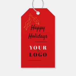 Etiqueta Para Presente Felizes Feriados Personalizar minha empresa de log