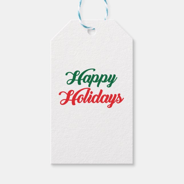 ETIQUETA PARA PRESENTE FELIZES HOLIDAYS (Frente)