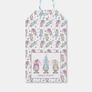 Etiqueta Para Presente Felz pascoa Bunny Gnomos