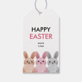 Etiqueta Para Presente Felz pascoa com três adoráveis bebebezinhos