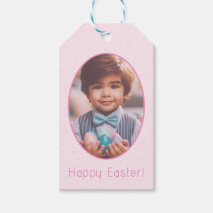 Etiqueta Para Presente Felz pascoa Elegante de Fotografias Personalizado