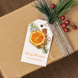 Etiqueta Para Presente Feriado Clássico de Citrus Spice Natal