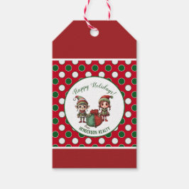 Etiqueta Para Presente Feriado Comercial Personalizado do Natal Elves