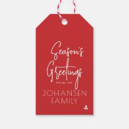 Etiqueta Para Presente Feriado da Greve de Natal da temporada