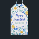 Etiqueta Para Presente Feriado de Aquarela com Driedel Gelt do Hanukkah<br><div class="desc">Espero que goste desta design de férias. Adicione seu próprio texto à frente ou atrás. Verifique meu compro se há mais itens correspondentes,  como toalhas,  adesivos,  canecas,  cartões,  papel de embrulho,  assim como outros padrões de férias. Obrigados para comprar comigo! Se você quiser algo personalizado,  me avise!</div>
