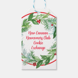 Etiqueta Para Presente Feriado de Férias de Troca de Cookies do Watercolo