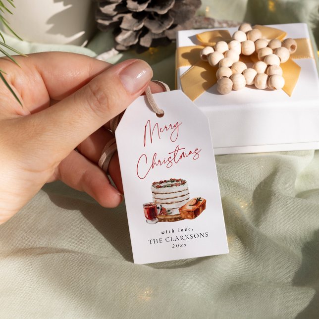 Etiqueta Para Presente Feriado de Natal Cozy (Criador carregado)