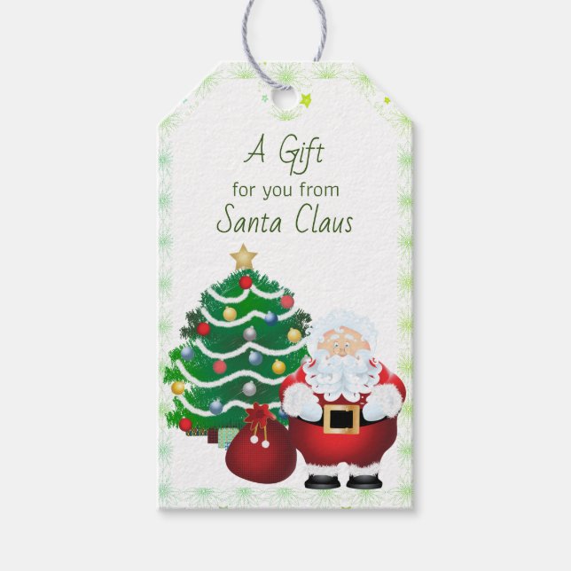 Etiqueta Para Presente Feriado de Natal do Papai Noel (Frente)