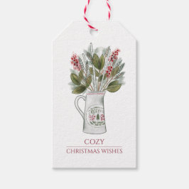 Etiqueta Para Presente Feriado de Natal Russo Cozy