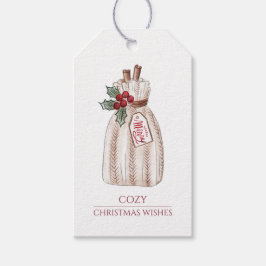 Etiqueta Para Presente Feriado de Natal Russo Cozy