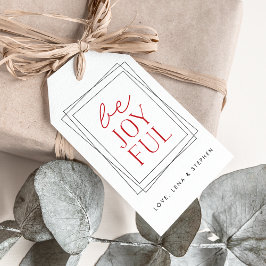 Etiqueta Para Presente Feriado de Simetria Joyful