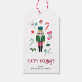 Etiqueta Para Presente Feriado de Vintagem do Invólucro de Natal Retroati