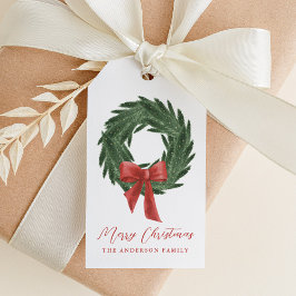 Etiqueta Para Presente Feriado do Arco Vermelho da Festa de Natal Elegant