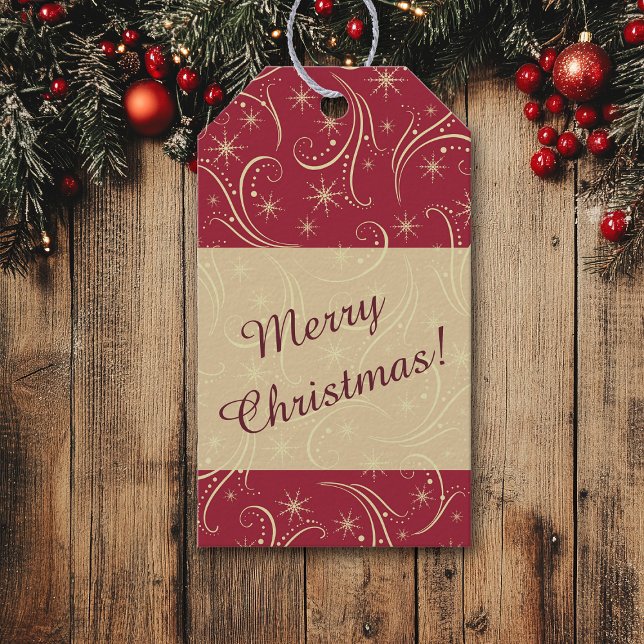 Etiqueta Para Presente Feriado Dourado das Estrelas de Andar (Criador carregado)