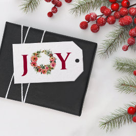 Etiqueta Para Presente Feriado - Joy Wreath Botânica