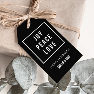 Etiqueta Para Presente Feriado minimalista moderno do amor   da paz da