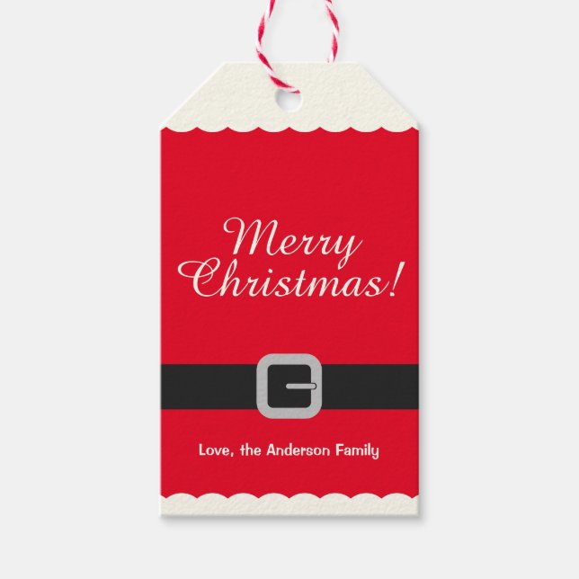 Etiqueta Para Presente Feriado moderno bonito Natal (Frente)