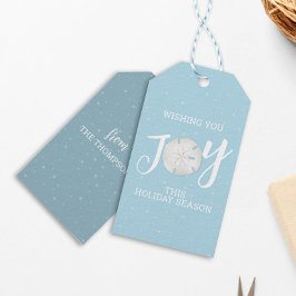 Etiqueta Para Presente Feriado Natal Joy Typografia Cute Dólar