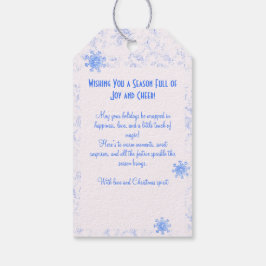 Etiqueta Para Presente Feriado Olegante Azul Kitsch Aquarela Ditsy