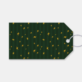 Etiqueta Para Presente Feriado Verde Amarelo Estrela Listra Natal
