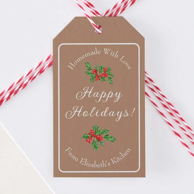 Etiqueta Para Presente Feriados Felizes De Feriados De Feriado Editáveis (Criador carregado)