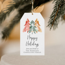 Etiqueta Para Presente Feriados felizes do Código QR do logotipo comercia