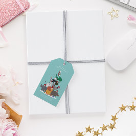 Etiqueta Para Presente Férias de Natal de Animais Selvagens