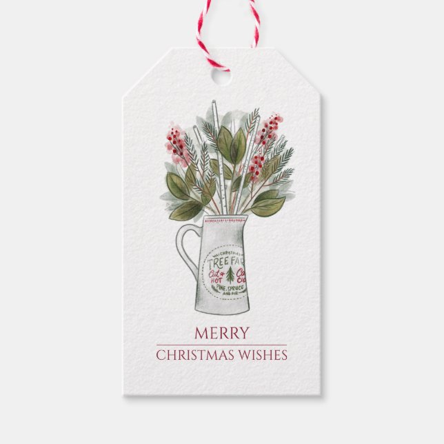Etiqueta Para Presente Férias de Natal Rustic Felry (Frente)