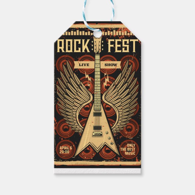 Etiqueta Para Presente Fest Rock (Frente)