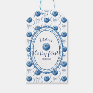 Etiqueta Para Presente Festa de 1º Aniversário da Blueberry Baby